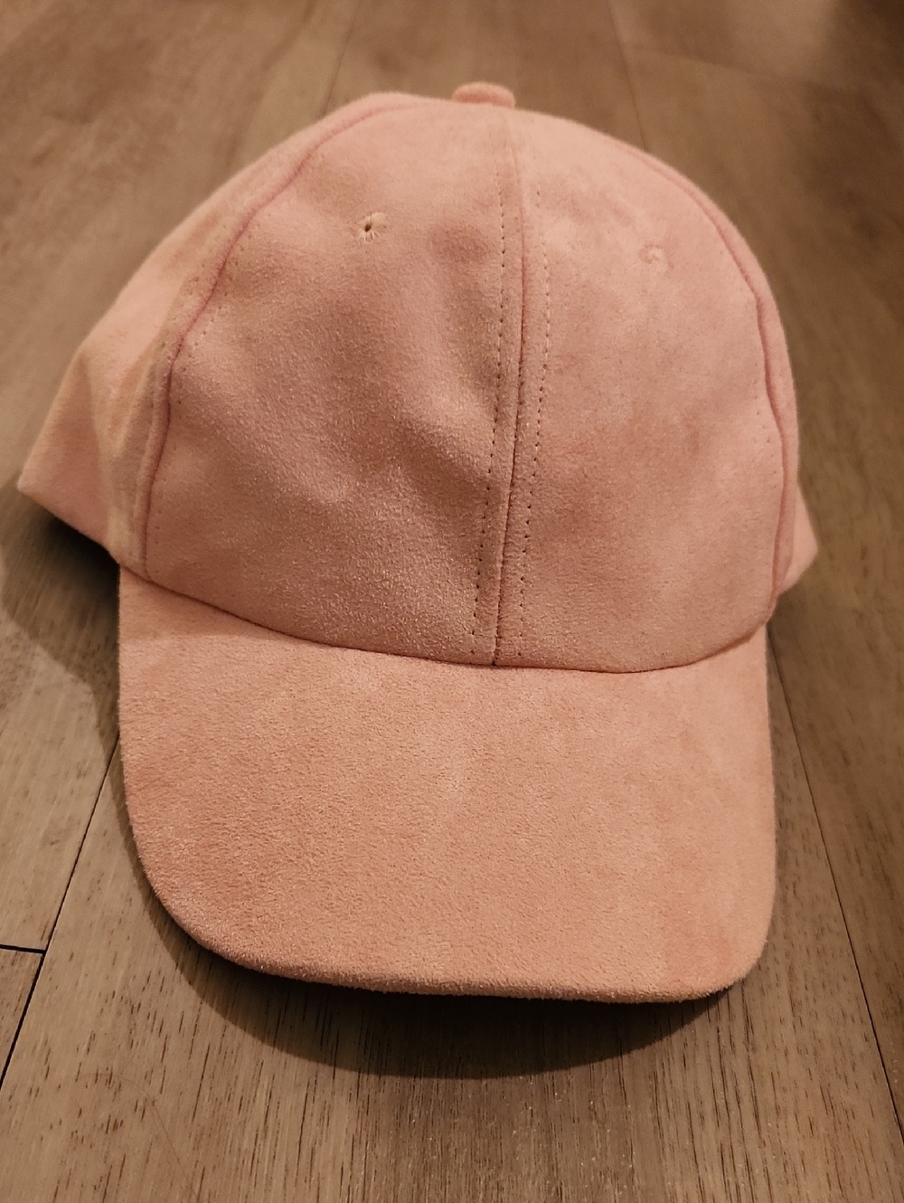 Blush Pink Suede Baseball Cap